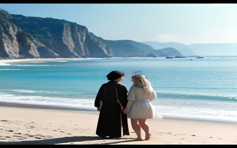 L'Amour dans les Dunes de la Péninsule de Crimée