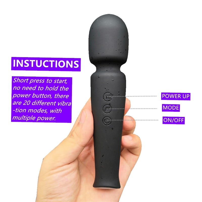 20 modes powerful rechargeable silicone vibrator waterproof av massager clitoris stimulator vibrators for women sex toy - Image 4