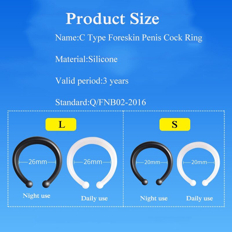 2PCS Men Foreskin Correction Hinder Ring Penis Training Sleeve Time Delay Device Sex Toys for Men Lock Cock Ring - Image 5
