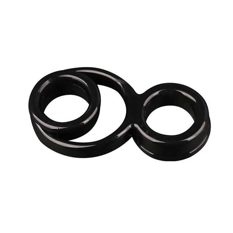 Black Reusable Penis Ring Delay Ejaculation Silicone Triple-ring Cock Ring Cockring Prolong Scrotum Erection Sex Toys for Men - Image 4