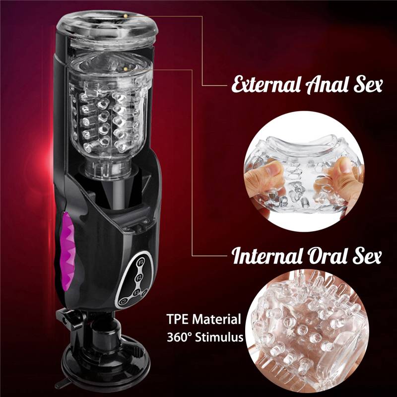 Meselo Automatic Heated Telescopic Rotating Voice Sex Machine Vagina Pussy Vibrator Sex Toys for Men Electric Male Masturbators - Image 5