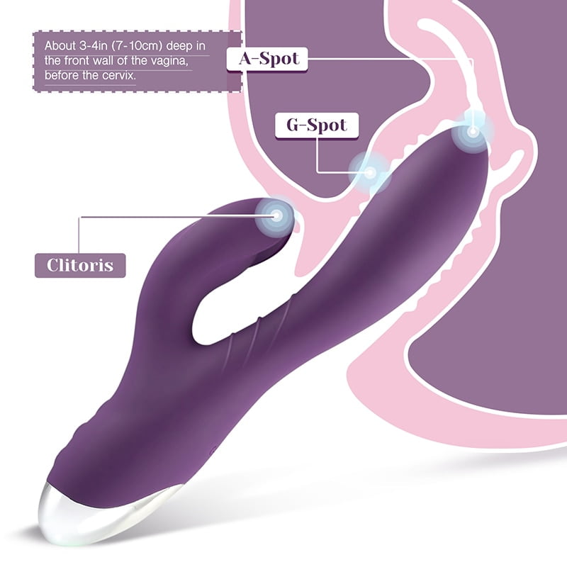Tracy's Dog Clitoris Kneading And Sliding Bunny Vibrator For Stimulating G-spot 10 Modes Waterproof Vibrating Dildo Sex Toy - Image 4