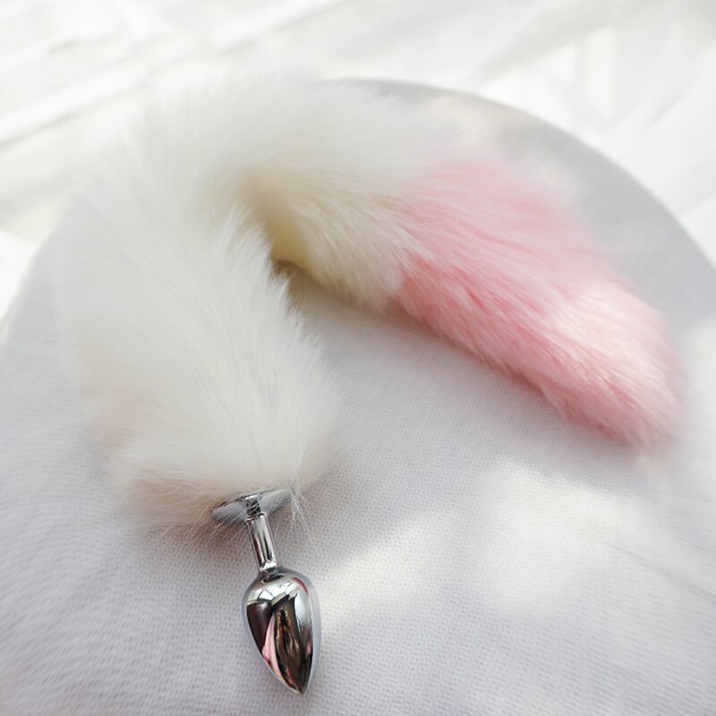 Mental Plush Ball Rabbit Tail Anal Plug Stainless Steel Prostate Massager Butt Plug BDSM Sex Toys for Women Adult Sex Game - Image 3